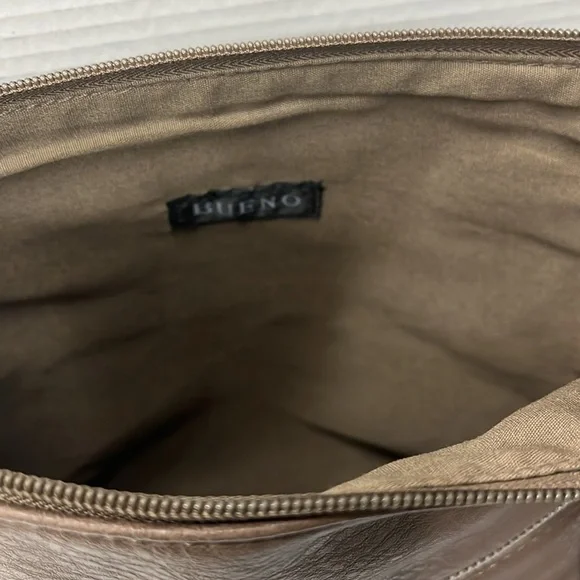 NWT Bueno Collection Faux Leather Shoulder or Crossbody Large Bag  - Color Brown - Picture 6 of 10
